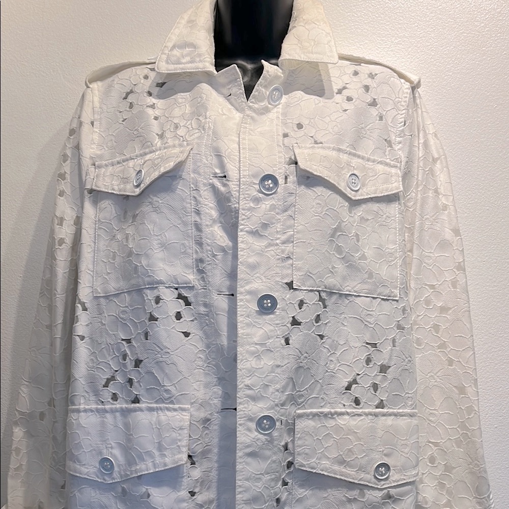 Michael Kors Ivory Patterned Blouse